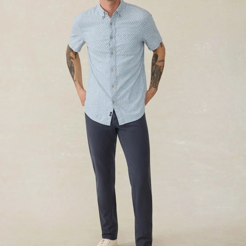 Faherty Stretch Terry Navy 33W 30L - Picture 2 of 5